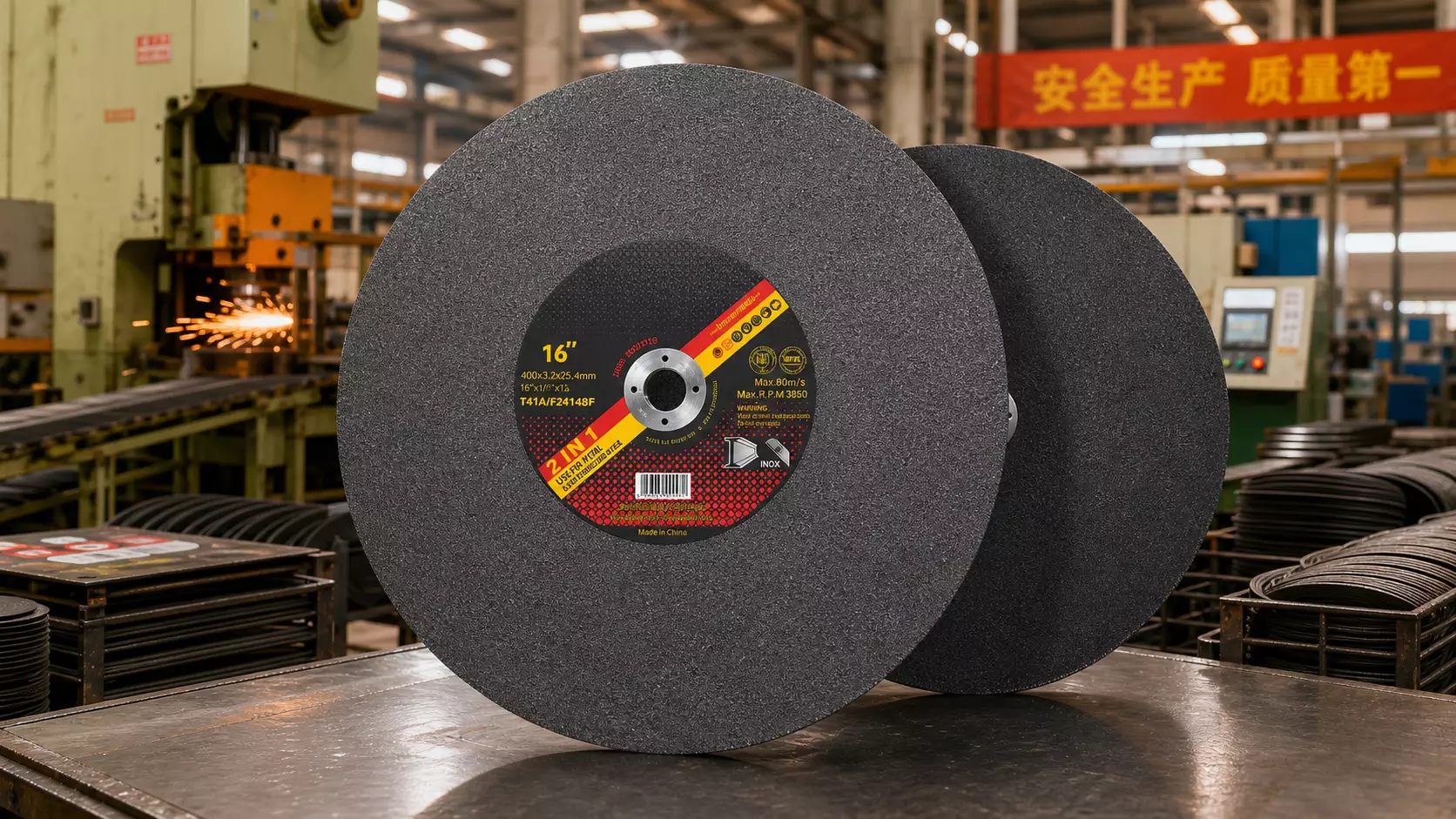 16 inch cutting disc 400mm metal cutting wheel produced in OEM factory line
